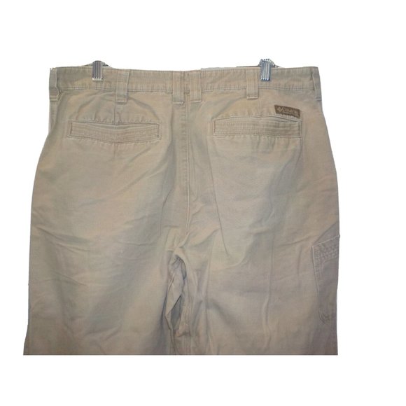 Columbia 6 Pocket Gusseted Heavy Duty Tan Jeans Mens Size 36 x 33 - Picture 6 of 9